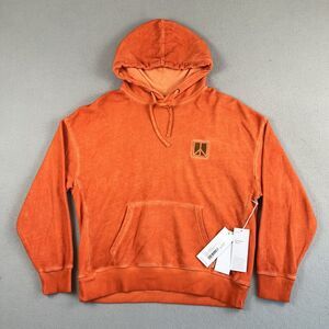 NWT Saturdays NYC Grande Peace Hyper Orange Long Sleeve Drawstring‎ Hoodie S